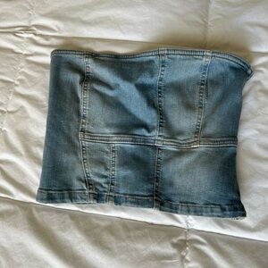 Zara denim tube top